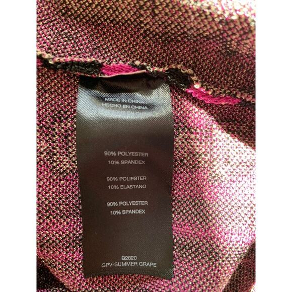 2B BeBe Y2K Geometric Pink Black Gold Bodycon Dress Medium - Picture 6 of 6